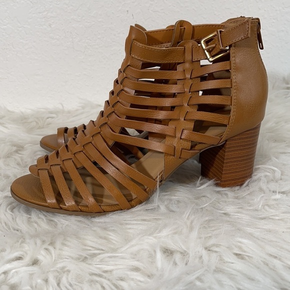 Charlotte Russe Open Toe Block Heel Size 11 - Picture 4 of 7